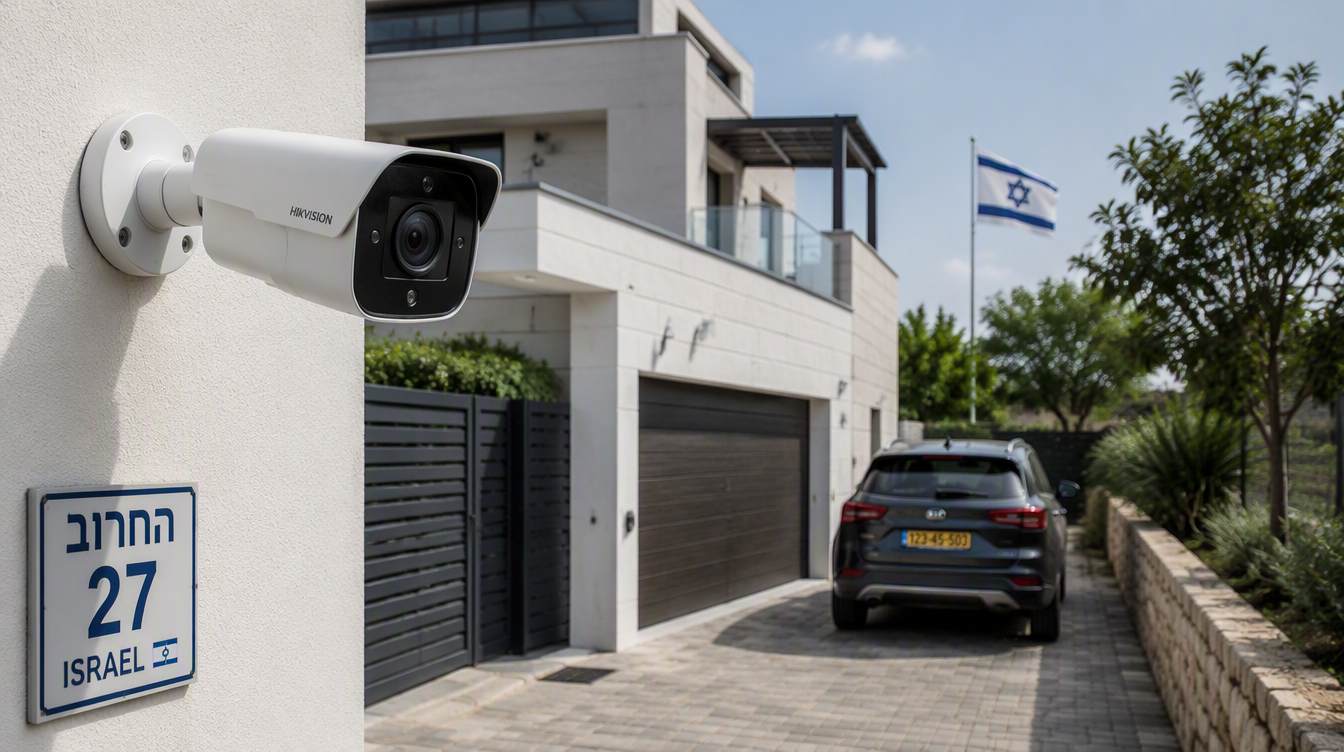 התקנת מצלמת אבטחה חיצונית בכניסה לבית